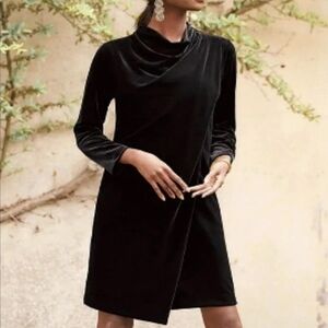 Joan Vass Velvet Drape Dress
